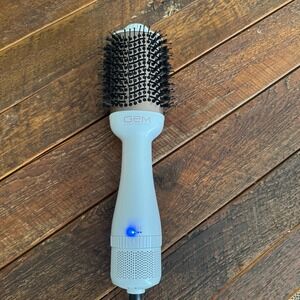 GEM Glamour Energy Magic 1100W Hot Air Blowout Brush White Volume Beauty Smooth